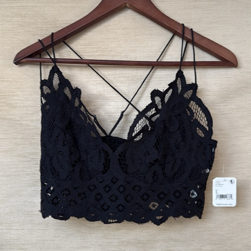 Free People Lace Strappy Bralette BNWT L - Picture 4 of 5